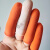 指套100个麻点颗粒防滑橙色白色乳胶橡胶耐磨加厚劳保工业手指套 黑色光面加厚中号M(100个)