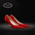 独女红色漆皮高跟鞋女细跟2022春季婚礼婚纱照伴娘鞋新款浅口单鞋 红色7.5cm 34