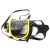 XMSJ正压式空气呼吸器面罩 呼吸器配件 全面罩 黄色 面罩加罐头 法式巴固款面罩