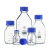 透明丝口瓶蓝盖试剂瓶玻璃宽大口方形瓶100 250 500 1000ml 棕色500ml 大口方形