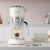 德龙（Delonghi）/ 咖啡机EC885.CR不锈钢打奶泡家用半自动办公室意式 奶油白 咖啡机+磨豆机
