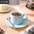 CLITON欧式咖啡杯拿铁杯挂耳陶瓷办公室杯碟套装早餐牛奶杯一杯一碟一勺
