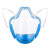 代尔塔（DELTAPLUS）透明口鼻呼吸面罩防护跑步过滤防雾防尘口罩防工业粉尘防尘肺防毒 蓝色透明防雾防飞溅