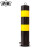 精选好品钢管警示柱 加厚反光防撞柱 禁止通行固定路桩 分道隔离 75cm黄黑带环普通款