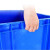 君制 加厚零件盒周转箱物料盒收纳盒配件筐塑料盒长方形五金工具盒物流箱 蓝色EU23148【300*200*148mm】