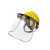 OEMG防酸碱化学品化工防护面罩安全帽面屏电焊全脸硫酸实验室耐腐蚀 安全帽+全脸面罩（红色） 大