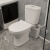 LISM别墅地下室污水提升器厨房厕所污水提升泵全自动降噪粉碎马桶 纳米釉高品质马桶后排通用