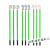 10KV高压接地棒低压绝缘操作棒电工室内配电房接地操作杆 1米3根双舌棒