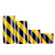 宽2cm长46米 黑黄斜纹反光膜反光贴条地贴纸防水安全标识警示GNG 宽5cm长46米黑黄