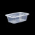 工霸（GONGBA） 一次性加厚PP塑料餐盒 650ml长方形透明外卖打包盒 300个/箱 1箱