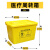 废物周转箱收纳箱垃圾转运箱黄色加厚垃圾桶40L60升100 100个周转箱垃圾袋65x55cm