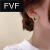 FVF女轻奢几何精致小众气质感设计感百搭耳饰情人节送男女朋友礼物 珍珠水晶圆形耳钉