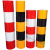 警示桩反光膜交通防撞柱反光贴纸PET电线杆安全隔离标识膜 红白60cm高三红三白 一米价格10米以上