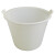 乐辰信 大号牛筋桶加厚建筑工地用砂浆桶圆形塑料桶水泥桶 78型 白色(14L)+提手