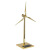 太阳能模型风机 金属风车旋转摆件 风力发电机风机 发电风车风机 金色