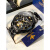 欧品客瑞士品牌多功能商务男士手表机械表全自动潮流腕表十大镂空黑武士 瑞士认证间金白面