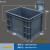 定制适用加厚EU箱过滤箱物流箱塑料箱长方形周转箱欧标汽配箱工具箱收纳箱 大号2层 灰色