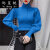 (透气)的针织衣女士毛衣2021年秋季新款韩版高领泡泡长袖上衣轻熟港风针织打底衫. 白色 均码