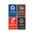 劳保佳 垃圾桶分类标识贴纸 2020新版生活垃圾分类标识 垃圾标签提示牌 上海版（一套4张）40×50cm