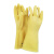 三蝶 加厚手套耐酸碱工业防化加长款橡胶乳胶劳动防护手套 H型 60厘米 