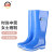 上海牌雨鞋女士高筒舒适PVC耐磨防滑防汛劳保工业防护耐腐蚀耐酸碱食品加工鞋SH333 蓝色 40