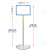 安燚 A4框+1.3米加粗杆+0.85压型底板 不锈钢水牌定制双面立式指示牌车间展示牌落地标识牌AYK-061