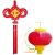 现代中国结路灯杆装饰挂件防水福字灯笼宣传栏雕塑中式旗旗子光源 大双耳