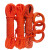 水上救生绳漂浮救生绳救生圈安全抛绳救援装备消防应急救生漂浮绳 橘色绳8mm+10米双钩