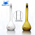 天玻容量瓶 A级可检 细颈梨形瓶定量瓶棕色玻璃容量瓶化学实验教学仪器 透明25ml 