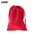 安赛瑞 绒布袋 抽绳束口 饰品收纳袋 红色5个 7x9cm 2A01219