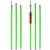 绝缘杆 高压棒拉闸杆10kV伸缩绝缘杆电工防雨操作杆绿色变压 35kV 3节4.5米(防雨型) 送包