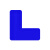巨成 5S管理标识贴牌定位贴 场地办公用品定置标识标贴 L型 蓝色 10个装 长15cm宽5cm