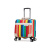 多鱼行李箱小型18英寸新款PU商务登机迷你学生旅行箱万向轮拉杆箱 黑色荔枝纹(皮面)