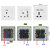 栗好嘉英式插座面板港版灯制开关13a香港英标带USB充电制白色冷气插座苏 一开单控