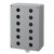 KEOLEA 金属按钮开关控制盒工业开关户外防水铸铝合金按钮盒 3孔铝合金（22孔径） 