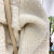 楠语秋（NANYUQIU）刺绣冬季立领加仿羊羔半开宽松保暖套头卫衣女外套潮 米白色 S 80-95斤