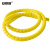 安赛瑞 束线管 电线整理收纳管 束线管电线装饰螺旋保护套 10mm黄色 2米 5C00230