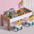 实木积木桌子多功能儿童拼装玩具男孩女孩大小颗粒宝宝游戏桌 80cm特惠款（无底板）