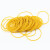赫思迪格 高弹力橡皮筋 黄色圆形牛皮筋 办公橡胶圈 38黄（直径4cm）500g HGJ-1110