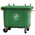 纽仕达 660L垃圾车户外环卫大号特大垃圾桶市政塑料物业小区大型 绿色常规无盖