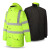 者也 交通执勤警示安全服户外反光雨衣应急救援加厚雨衣 荧光绿（单雨衣） M