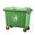 舒蔻（Supercloud）加厚物业小区公用室外环保分类塑料带盖医疗环卫户外垃圾桶大容量商用 绿色660L