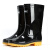 回力 雨鞋防护塑胶雨鞋807高筒中筒防水防滑耐磨水靴 黑色-中筒 39码