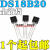 直插 DS18B20 芯片 可编程数字温度器2F温度传感器 温度采集TO-92