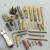 定制加工铜插针插孔 航空连接器插头公母铜针 pin针 水实心镀金插 1.0开槽公母针10个