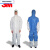 3M4515一次性连体带帽防护服透气防尘衣喷漆实验室隔离防化服打药 4515白色经济耐用 L