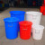 亚润 塑料桶圆桶塑料桶带盖胶桶加厚160升超大号 50#约装70斤水(有盖*蓝色)
