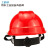 工盾坊 ABS安全帽 工地防砸安全头盔 工作劳保防护V型 带透气孔红色