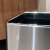 欧润哲 黑金色方形无盖不锈钢垃圾桶12L办公室单位机构卫生间大号废纸桶户外厕所直投纸篓直投方桶
