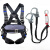 千安 全身五点式安全带高空作业户外保险带耐磨缓冲包安全绳双挂钩 单个背带（黑色）
